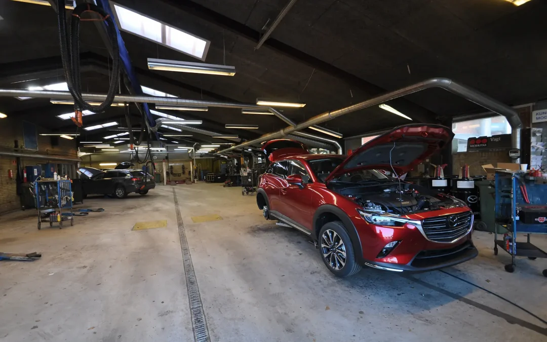 elbil service - billede af værksted