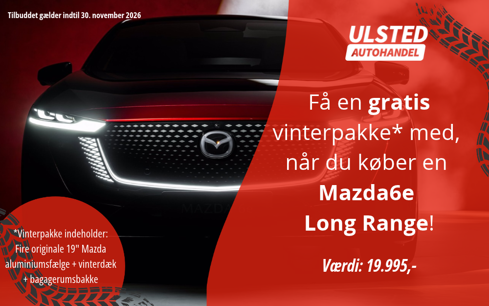 KAMPAGNE: Køb en Mazda6e Long Range og få gratis vinterpakke